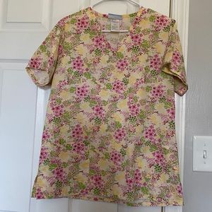 Floral Scrub Top